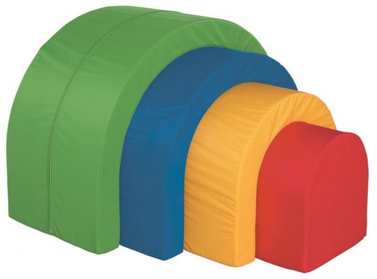 Tunel zasunovací koženka 100x74x50cm 4díly základní barvy