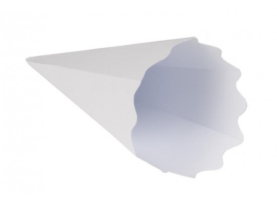 Kartonový výsek-tvar k dekoraci Kornout bílý d.21cm-10ks