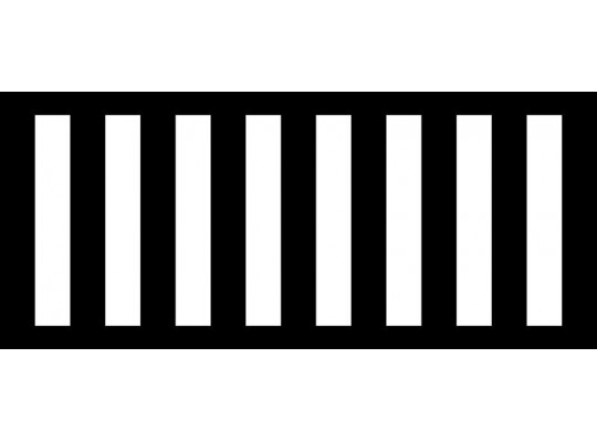 Kartonový výsek-tvar k dekoraci Mřížka černá 51x22cm-10ks
