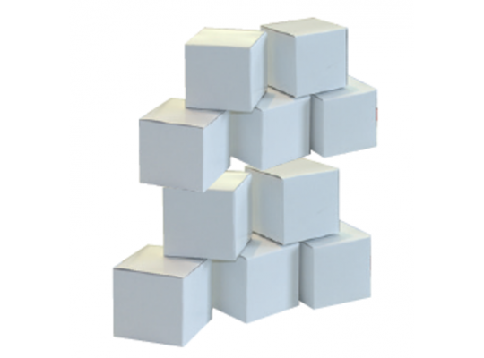 Kartonový výsek-tvar k dekoraci Kostka skládací 6x6x6cm-10ks