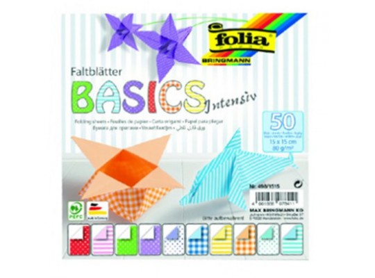 Papír origami basics 15x15cm 80g/m2 - 50ks