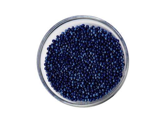 Korálky navlékací plastové/perly voskové modré 3-4 mm - 150 g
