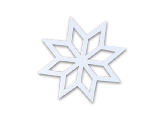 Kartonový výsek-tvar k dekoraci Hvězda obrys pr.21cm-25ks