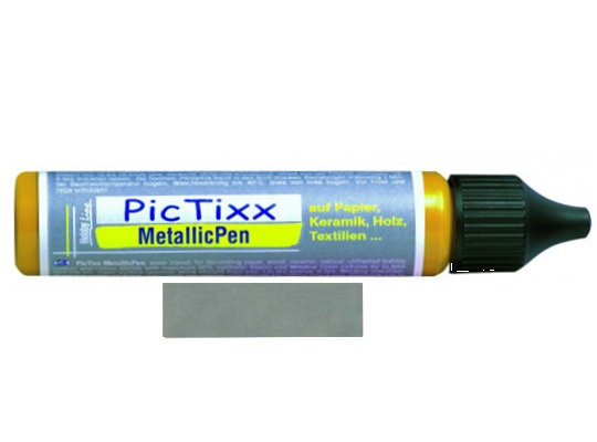 Barva na svíčky PicTixx stříbrná 25 ml