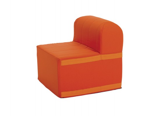 Molitanová souprava sedací velká-část čtvercová s opěradlem-PUR pěna Ramon oranžová tmavá