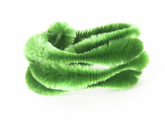 Chlupatý modelovací drátek žinylka vlnka tmavě zelená pr. 2 d. 100 cm