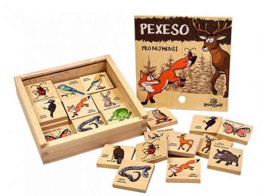 Pexeso klasické dřevěné naučné/edukační - pro nejmenší
