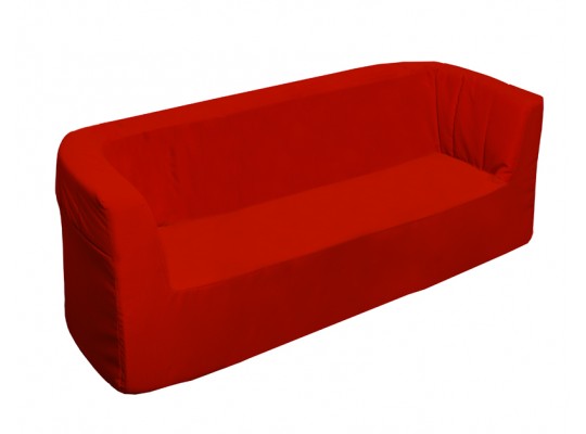 Dětská sedací souprava - pohovka molitanová Panama - 3 místa, PUR pěna bavlna červená