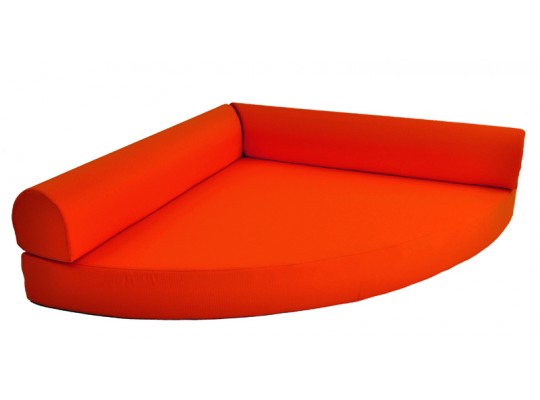 Molitanový kout sedací relaxační-PUR pěna bavlna Panama oranžová
