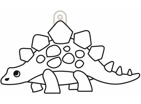 Závěsné sklíčko kontura dinosaurus Stegosaurus