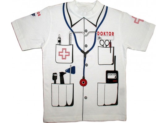 Kostým dětský-lékař-triko-vel.134