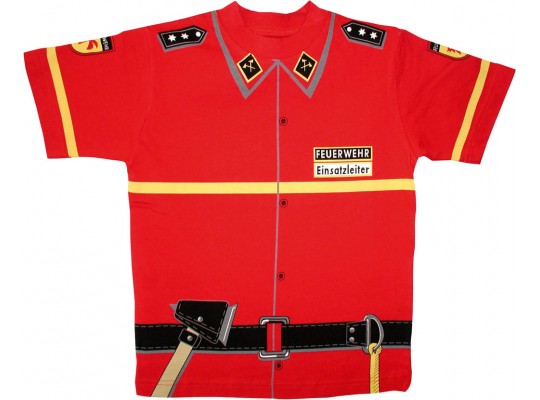 Kostým dětský-hasič-triko-vel.134
