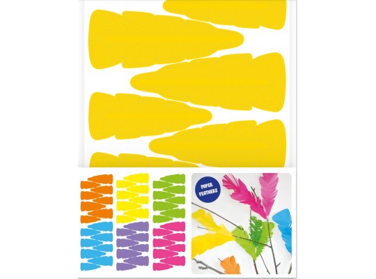 Peří papírové-Playbox-barevné-48ks