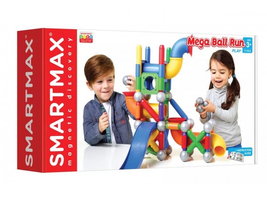 Stavebnice magnetická-SmartMax-Mega ball run-71ks