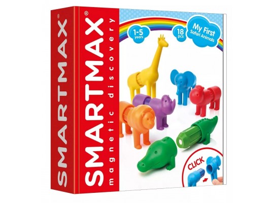 Stavebnice magnetická-SmartMax -Safari zvířátka-18ks