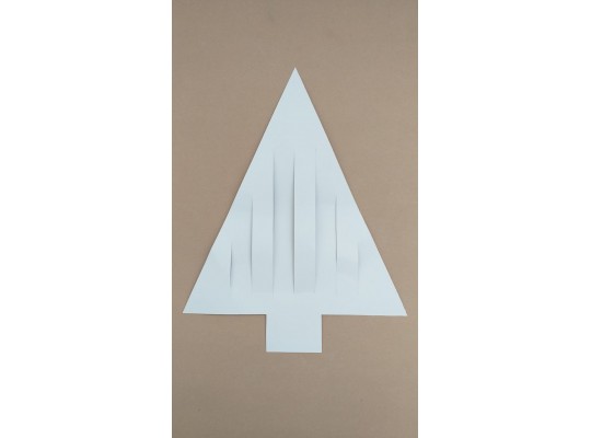 Kartonový výřez tvar k dekoraci Proplétací strom bílý 21x27 cm - 10 ks