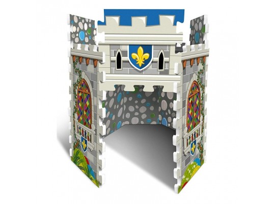 Puzzle 3D-pěnové 3DSTAMP TP674008 - 3D pěnové podlahové puzzle hrad - 14 dílů