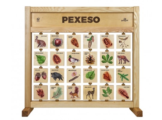 Tabule naučná/informační dřevěná stolní - Pexeso příroda - prvek edukační