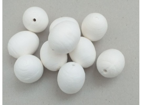 Vejce vatové-3,9x3,3cm-střední-bílé-10ks