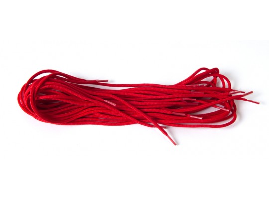 Tkaničky textilní červené 0,4x80 cm - 10 ks