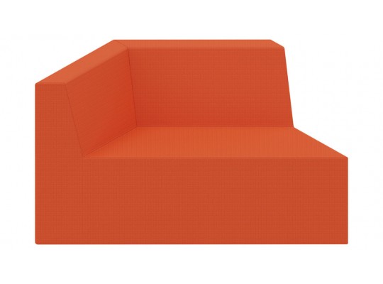 Molitanová souprava sedací-lichoběžník s opěradlem-PUR pěna Ramon oranžový tmavý