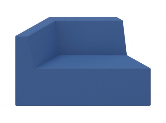 Molitanová souprava sedací-lichoběžník s opěradlem-PUR pěna Panama modrá