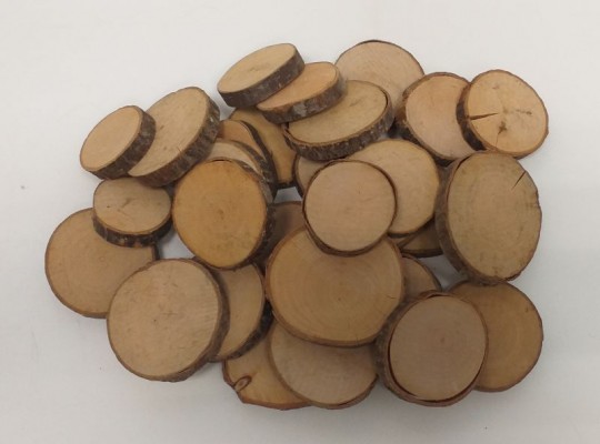 Plátek dřevěný-s kůrou-kruh-pr.4-6cm-1kg