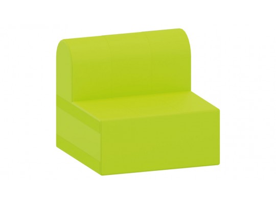 Molitanová sedací souprava malá - část čtvercová s opěradlem - koženka zelená