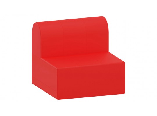 Molitanová sedací souprava malá - část čtvercová s opěradlem - koženka červená