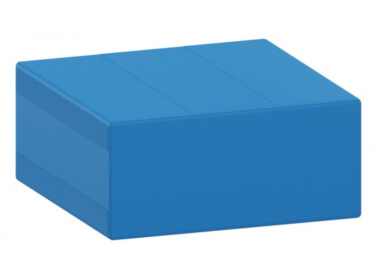 Molitanová sedací souprava malá - část čtvercová bez opěradla - koženka modrá