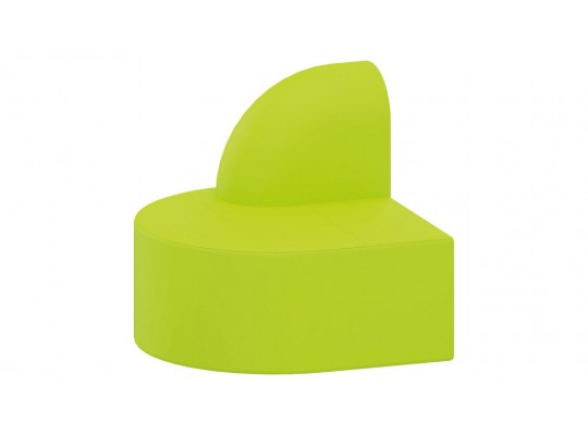 Molitanová sedací souprava malá - část koncová s opěradlem levá - koženka zelená