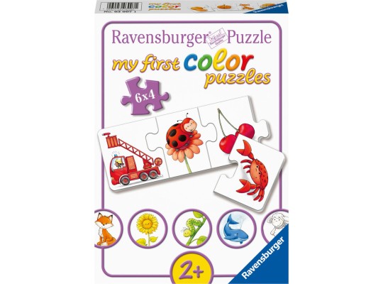 Puzzle Ravensburger Moje první barevné hádanky - Všechny moje barvy 6x4