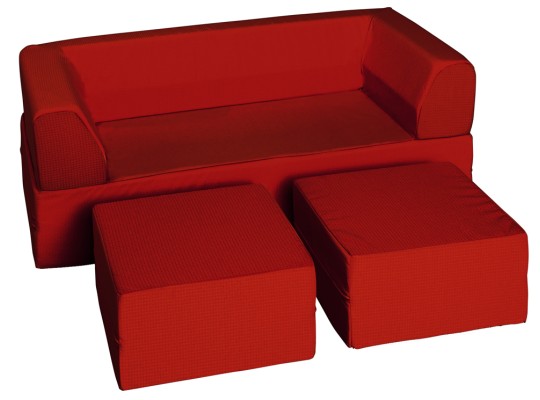 Molitanová souprava sedací Vario-PUR pěna bavlna Panama červená