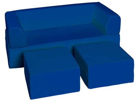 Molitanová souprava sedací Vario-PUR pěna bavlna Panama modrá