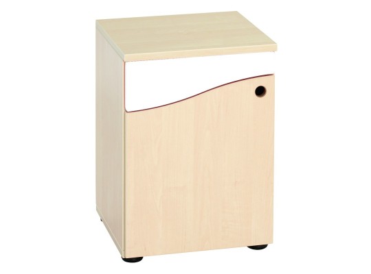 Dětská kuchyňka dřevěná skříň nízká Aurednik 400x550x380mm dveře L police 1 lamino barevné dekor javor