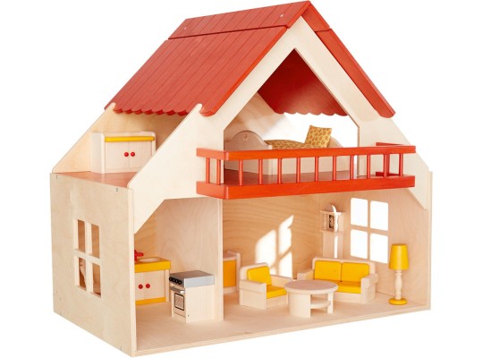 Dřevěný domeček pro panenky 57x33x54cm