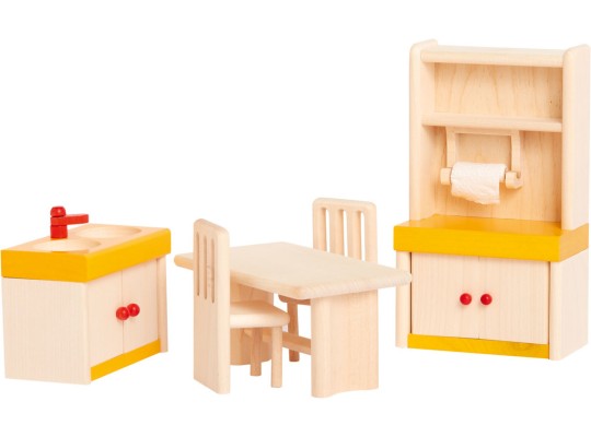 Dřevěný nábytek pro panenky kuchyně 5ks