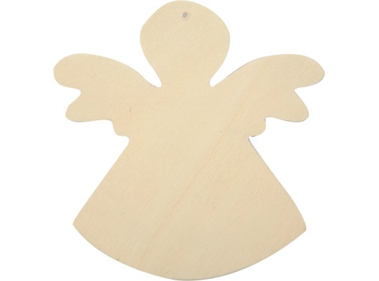 Dřevěný výřez k vymalování a zavěšení anděl 12x11 cm
