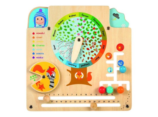 Lucy & Leo 322 Kalendář přírody – dřevěná naučná hrací deska