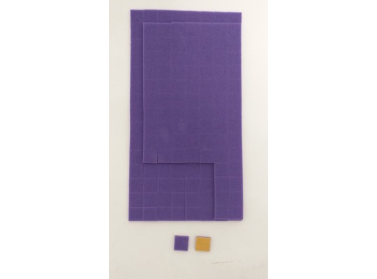 Samolepicí pěnovka moosgummi mozaika fialová 12x12x2mm-200ks