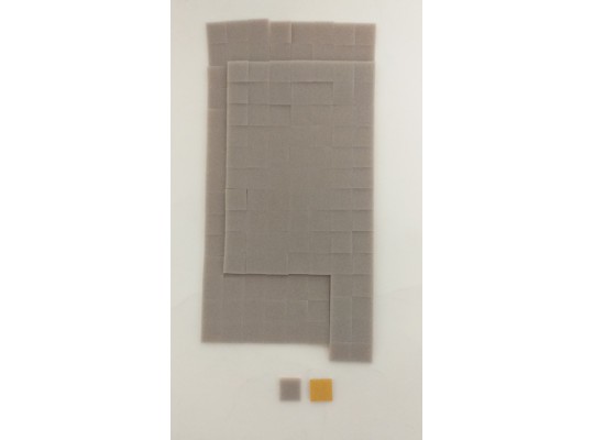 Samolepicí pěnovka moosgummi mozaika šedá 12x12x2mm-200ks