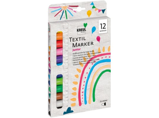 Fixy textilní KREUL TEXTIL MARKER 12ks