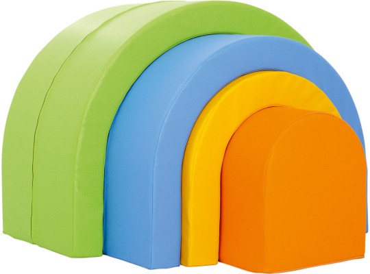 Tunel zasunovací koženka 100x74x50cm 4 díly pastelové barvy