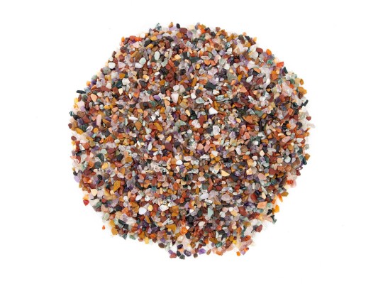 Tromlované kamínky/polodrahokamy 5-10 mm mix 500g