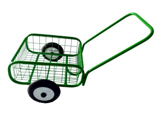 Dvoukolový vozík drátěný malý - zelená