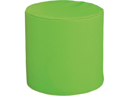 Taburet kulatý molitan PUR pěna koženka 30x30cm zelená světlá