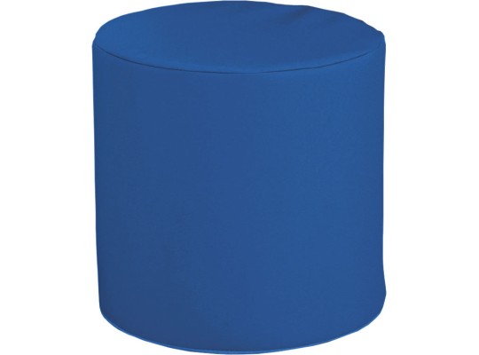 Taburet kulatý molitan PUR pěna koženka 30x30cm modrá tmavá