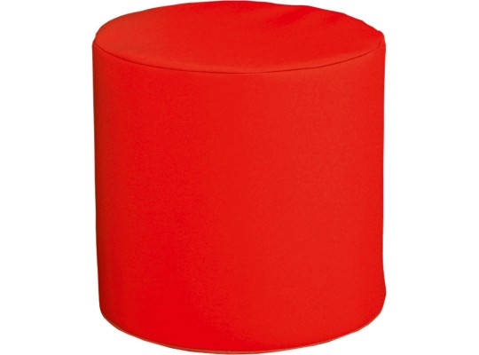 Taburet kulatý molitan PUR pěna koženka 44x46 cm červená