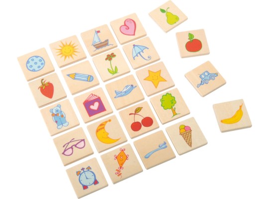 Značky obrázky rozlišovací dřevěné dětské motivy 24ks
