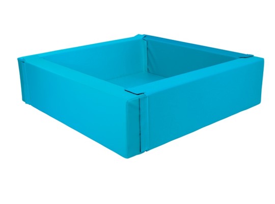 Molitanový terapeutický bazén PUR pěna koženka 200x200x40/15 cm modrý světlý
